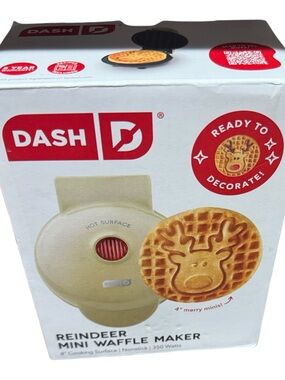 Dash Reindeer Mini Waffle Maker